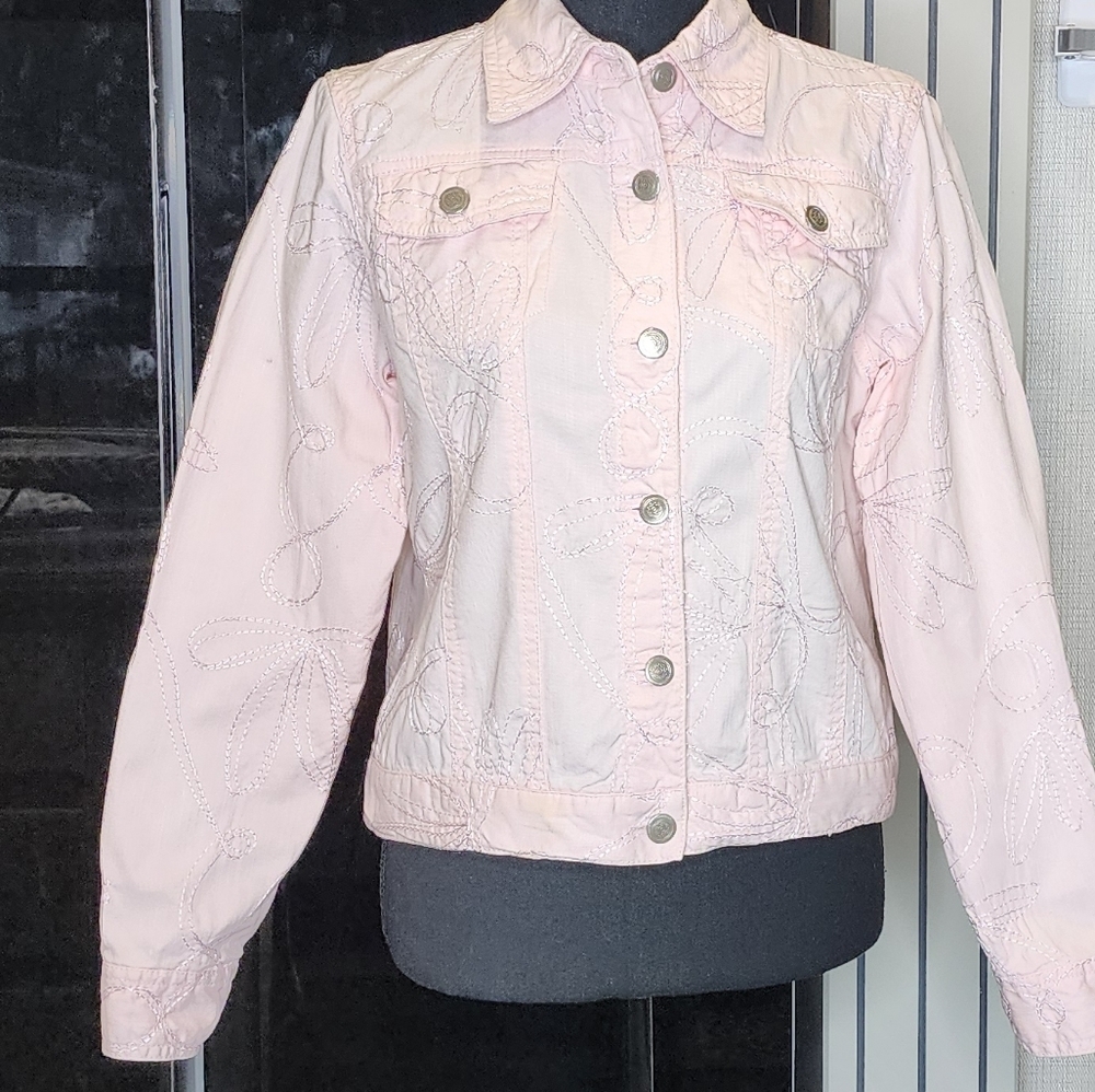 Ruby Rd Light Pink Jean Jacket - image 2